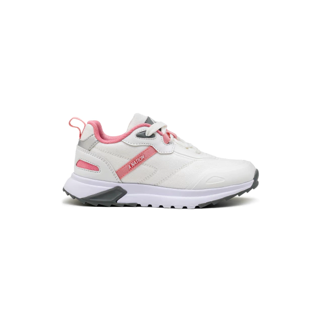 ZAPATILLAS A NATION JR ADVENTURER WHITE PINK GREY